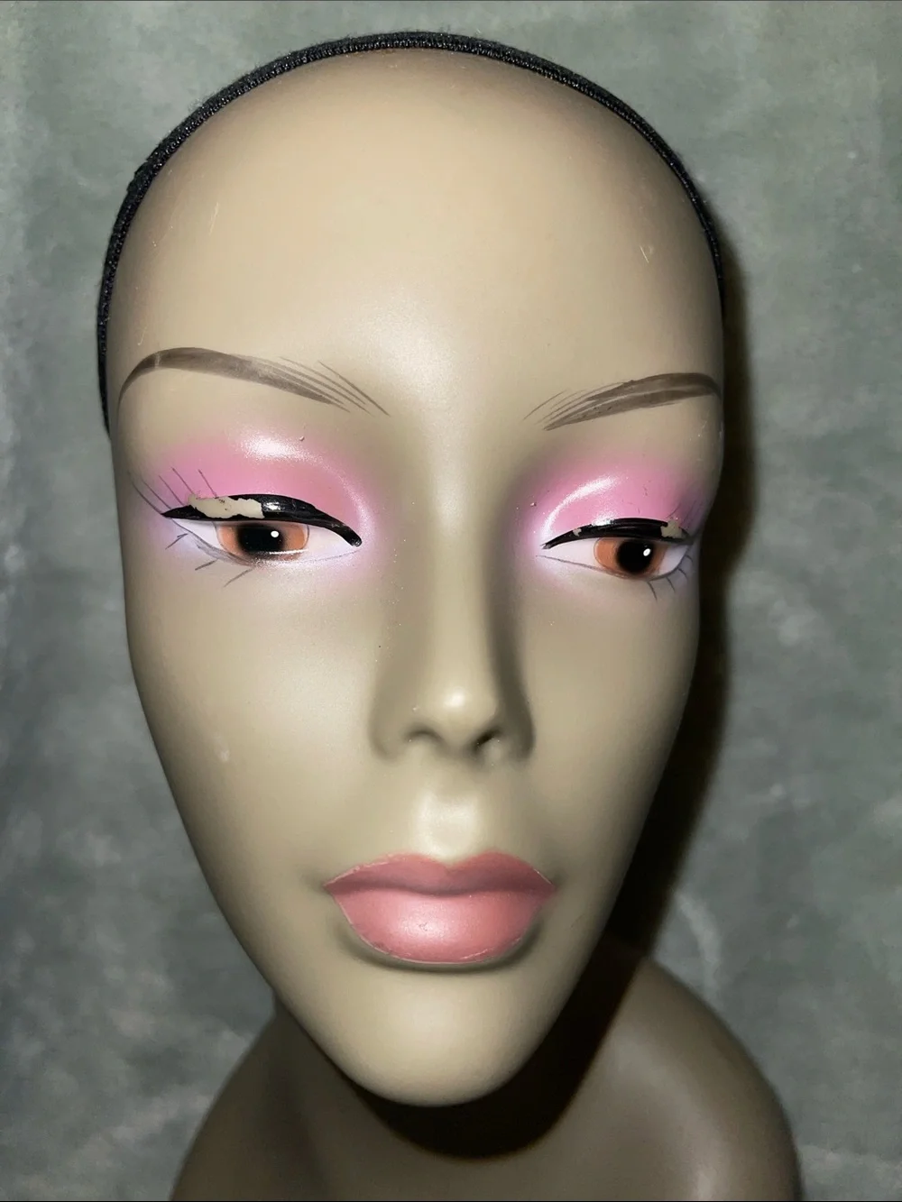 Pink Makeup Display Mannequin Head for Wig Styling